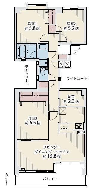 3LDK+S apartment in Aoba Ward, Sendai, Miyagi - Photo 1