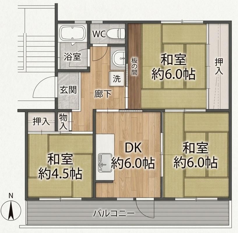 3DK apartment in Takatsuki, Osaka - Photo 1