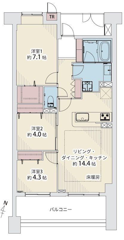 3LDK apartment in Takatsu Ward, Kawasaki, Kanagawa - Photo 1