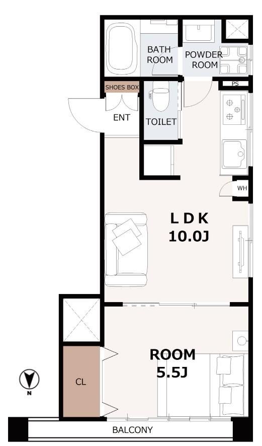 1LDK apartment in Shinjuku Ward, Tokyo - Photo 1