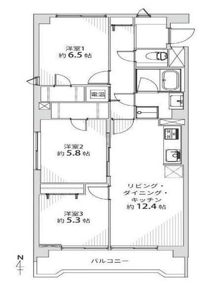 3LDK apartment in Kita Ward, Nagoya, Aichi - Photo 1