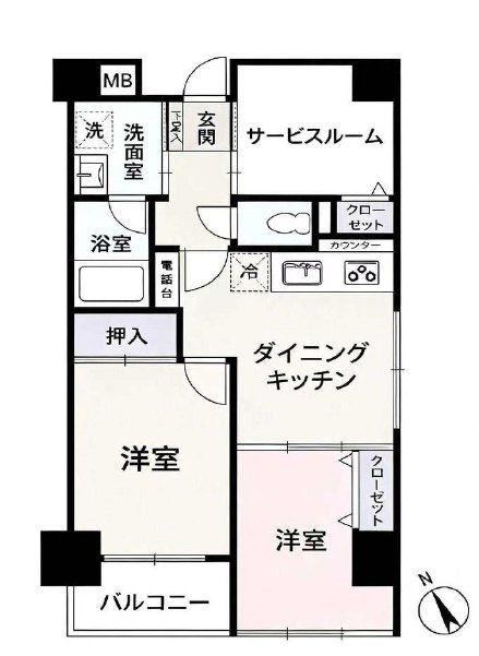 2DK+S apartment in Kawasaki Ward, Kawasaki, Kanagawa - Photo 1