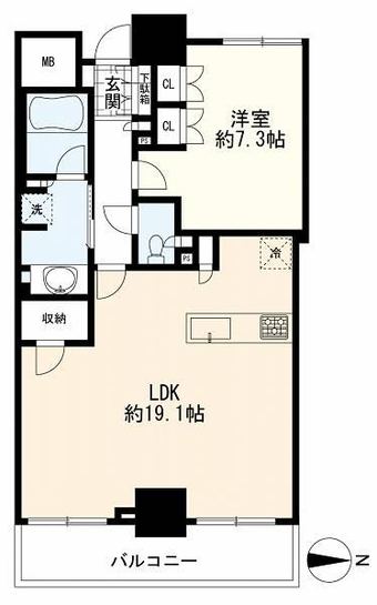 1LDK apartment in Saiwai Ward, Kawasaki