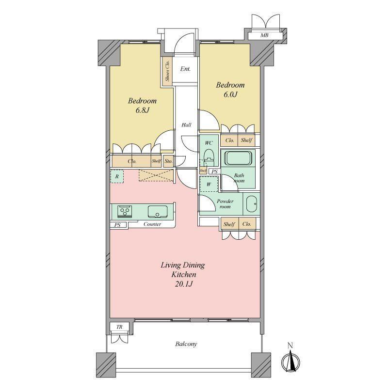 2LDK apartment in Chuo Ward, Fukuoka - Photo 1