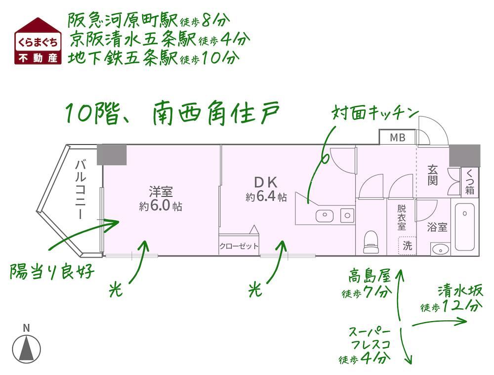 1DK apartment in Shimogyo Ward, Kyoto - Photo 1