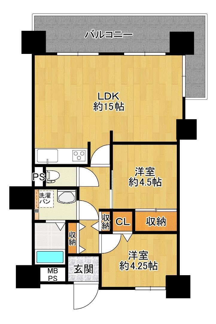 2LDK apartment in Neyagawa, Osaka - Photo 1