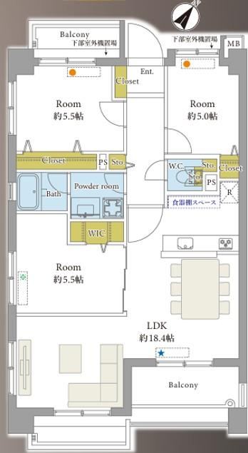 3LDK apartment in Hakata Ward, Fukuoka - Photo 1