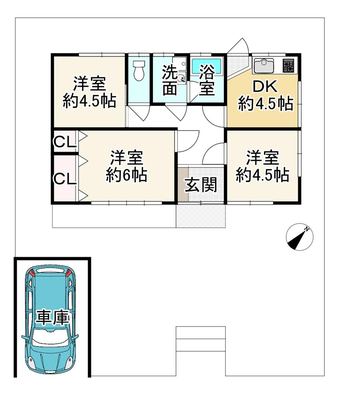 3DK house in Tondabayashi