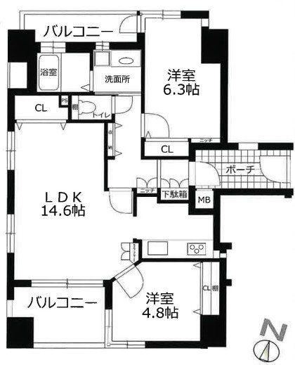 2LDK apartment in Nagata Ward, Kobe, Hyogo - Photo 1
