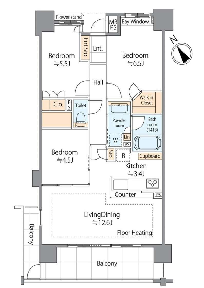 3LDK apartment in Edogawa Ward, Tokyo - Photo 1