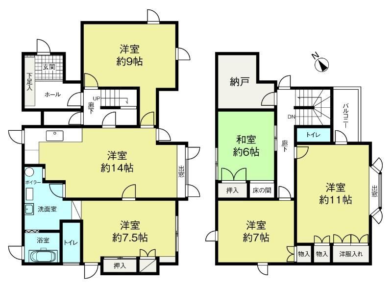 5LDK+S house in Kiyota Ward, Sapporo, Hokkaido - Photo 1