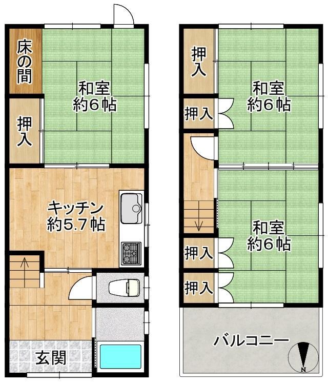 3K house in Higashiosaka, Osaka - Photo 1