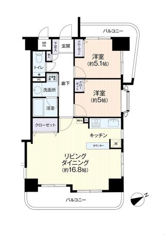 2LDK apartment in Konosu