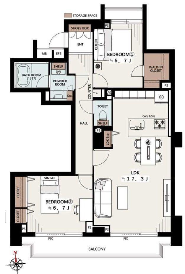 2LDK apartment in Ota Ward, Tokyo - Photo 1
