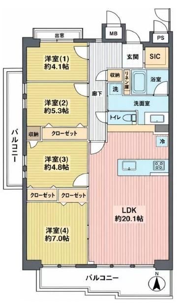 4LDK apartment in Nerima Ward, Tokyo - Photo 1