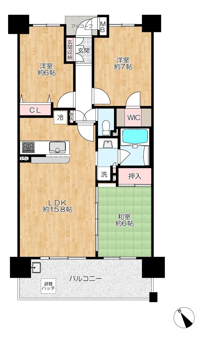 3LDK apartment in Hirakata, Osaka - Photo 1