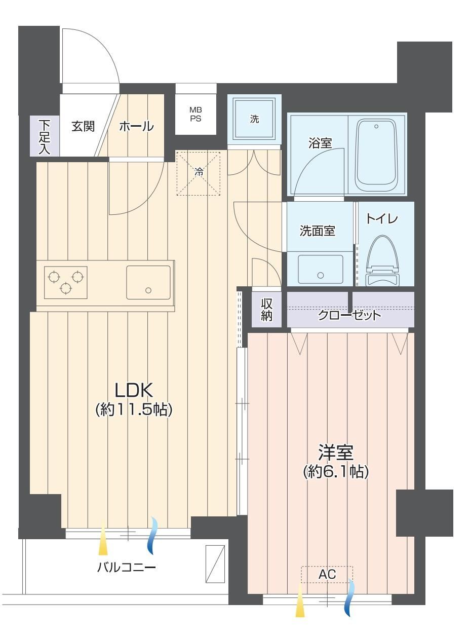 1LDK apartment in Shinjuku Ward, Tokyo - Photo 1