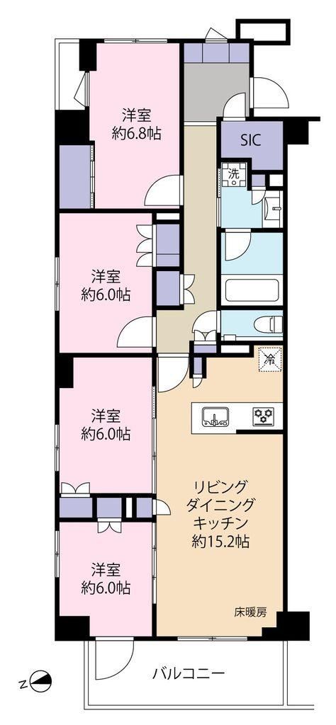 4LDK apartment in Taihaku Ward, Sendai, Miyagi - Photo 1