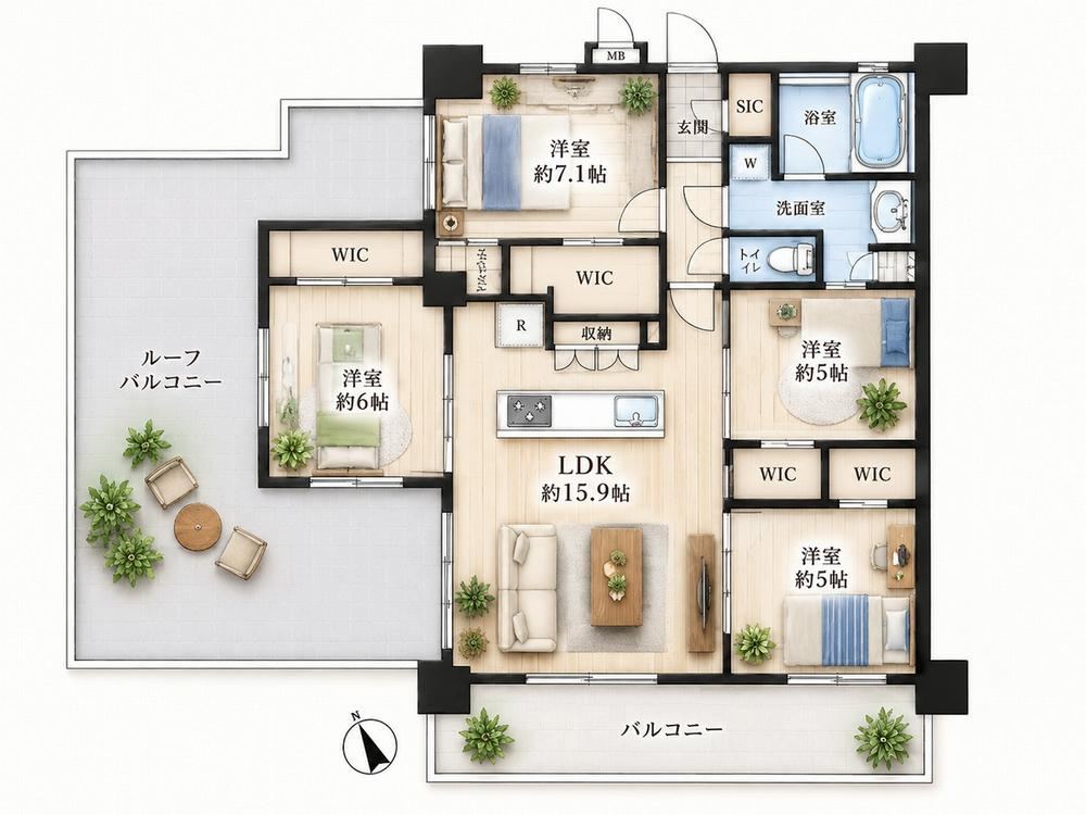 4LDK apartment in Tama Ward, Kawasaki, Kanagawa - Photo 1