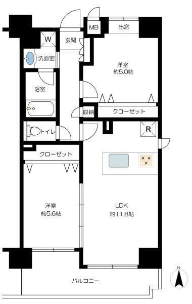 2LDK apartment in Minato Ward, Tokyo - Photo 1