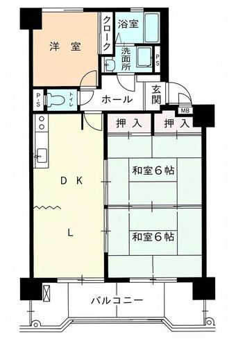 3LDK apartment in Chikushino