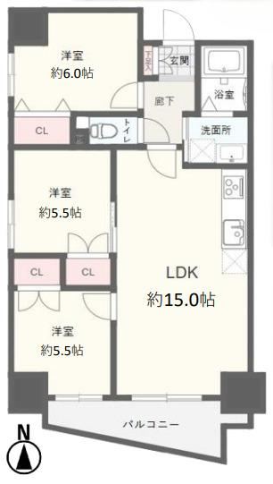 3LDK apartment in Chuo Ward, Osaka - Photo 1