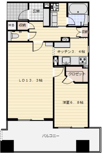 1LDK apartment in Chuo Ward, Osaka - Photo 1