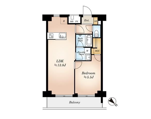 1LDK apartment in Nishi Ward, Yokohama, Kanagawa - Photo 1