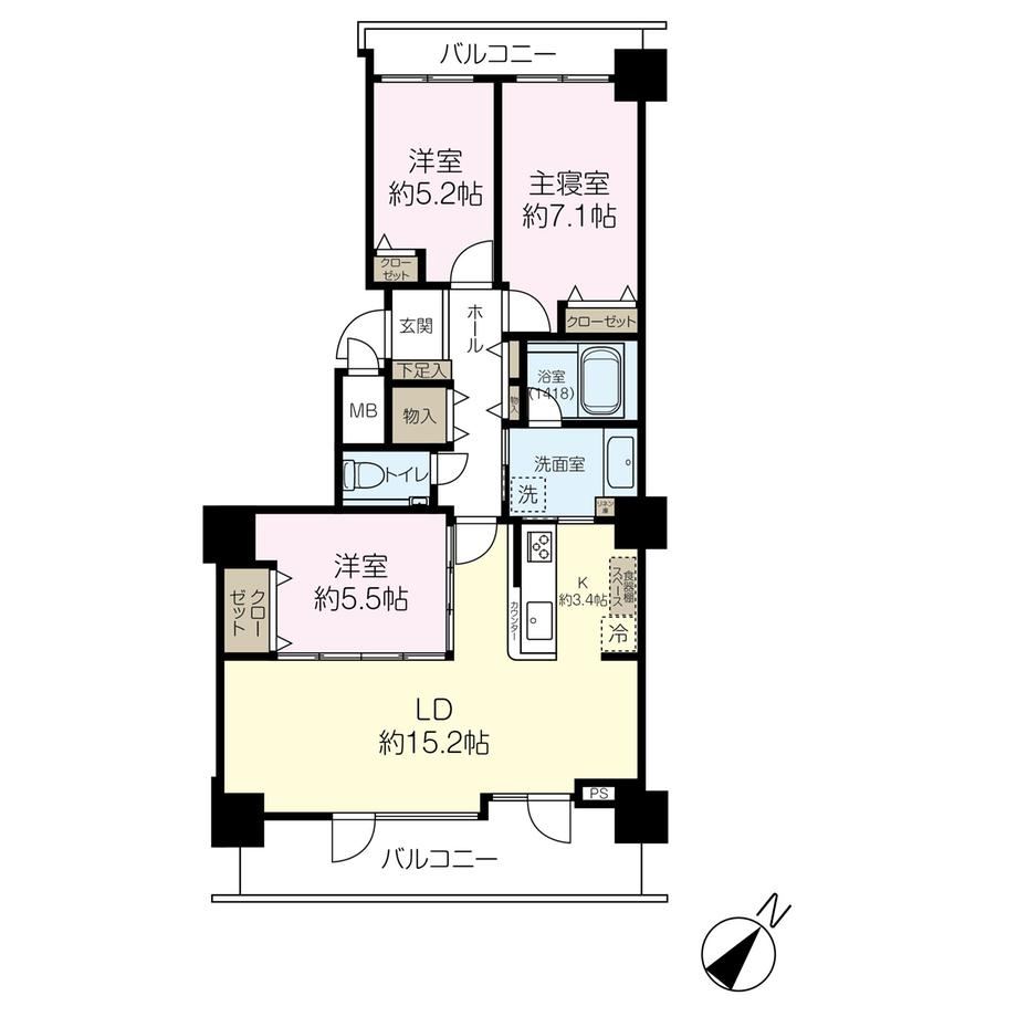 3LDK apartment in Atsubetsu Ward, Sapporo, Hokkaido - Photo 1