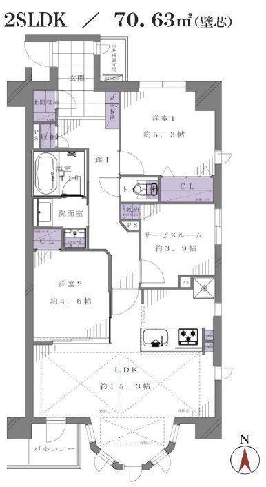 2LDK+S apartment in Koto Ward, Tokyo - Photo 1