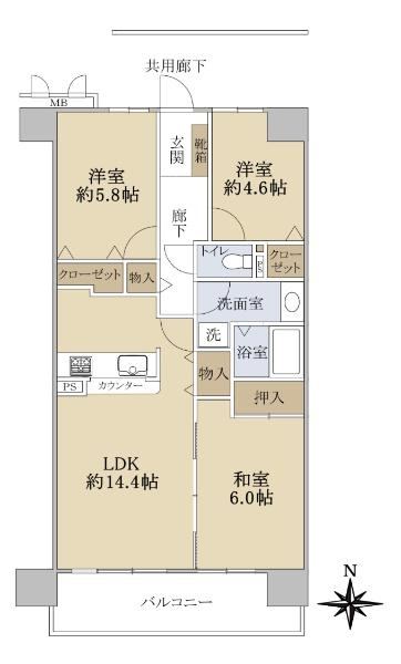 3LDK apartment in Naka Ward, Nagoya, Aichi - Photo 1