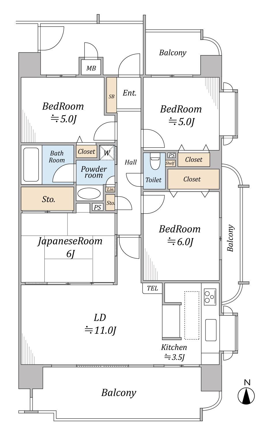 4LDK apartment in Minato Ward, Nagoya, Aichi - Photo 1