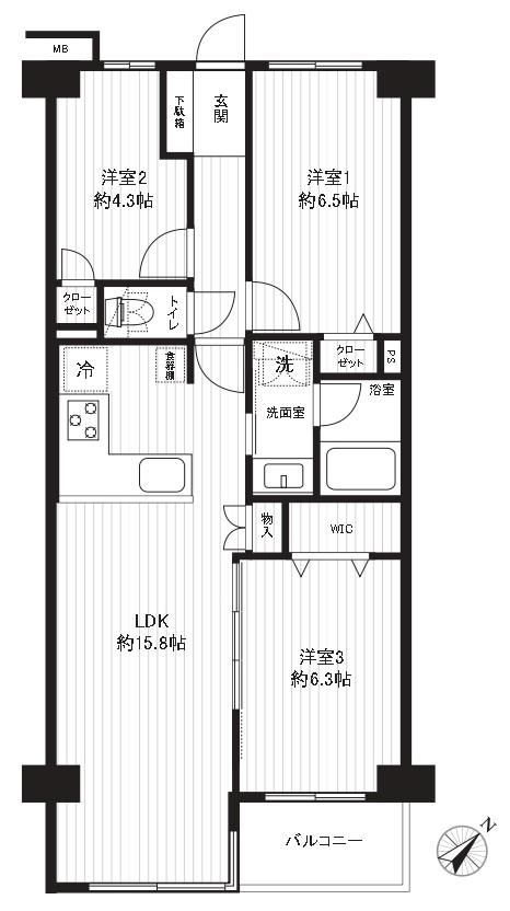 3LDK apartment in Nerima Ward, Tokyo - Photo 1