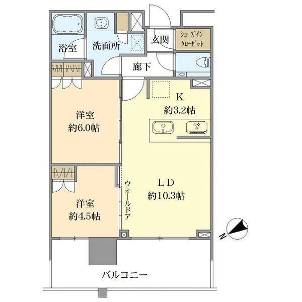 2LDK apartment in Kanagawa Ward, Yokohama, Kanagawa - Photo 1