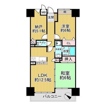 2LDK+S apartment in Izumisano