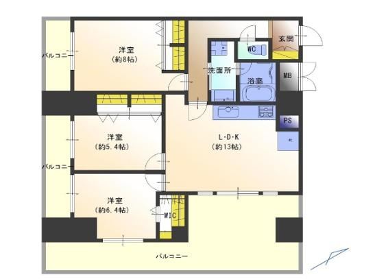 3LDK apartment in Nagata Ward, Kobe, Hyogo - Photo 1