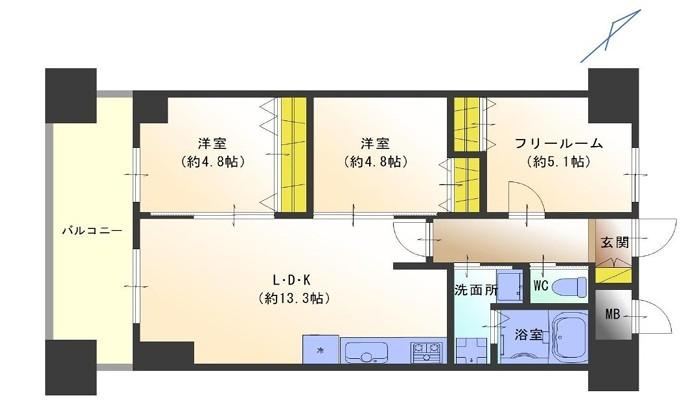 2LDK+S apartment in Nagata Ward, Kobe, Hyogo - Photo 1