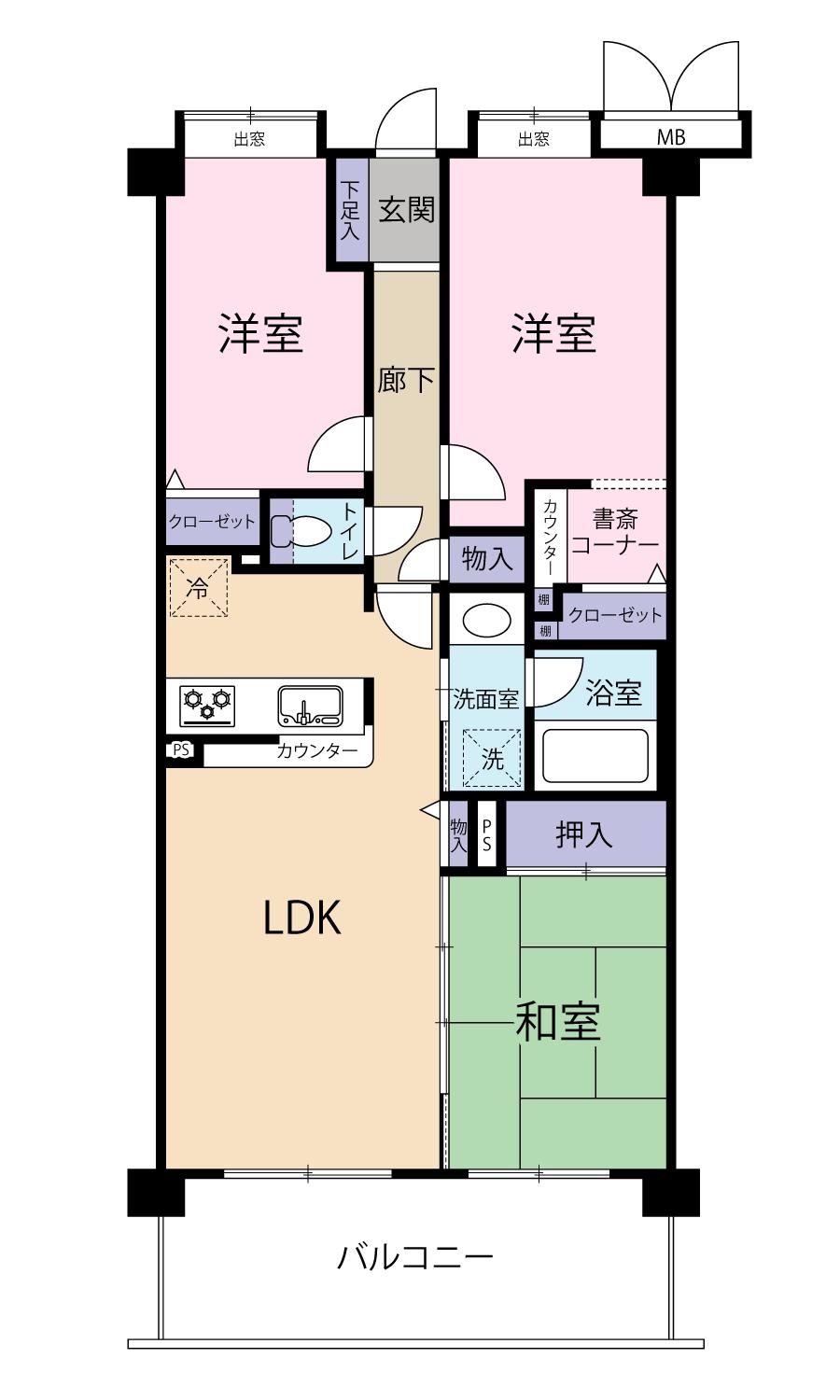 3LDK apartment in Matsudo, Chiba - Photo 1