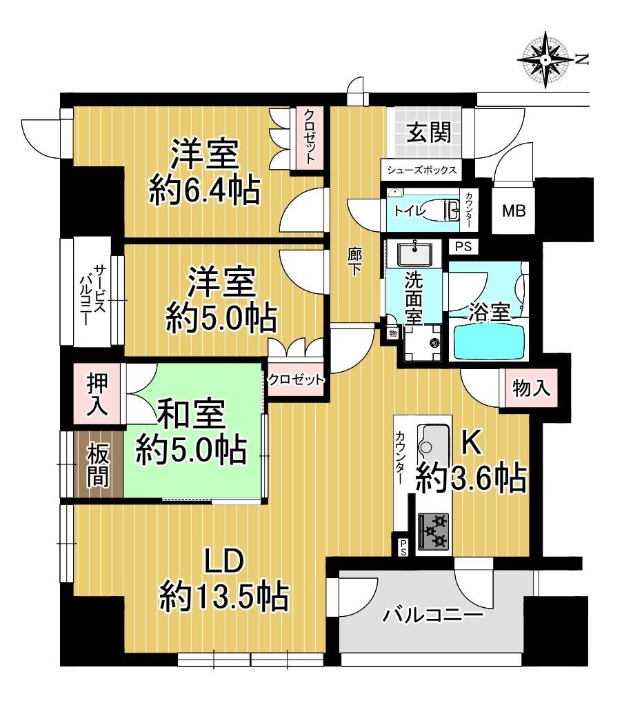 3LDK apartment in Nakagyo Ward, Kyoto - Photo 1