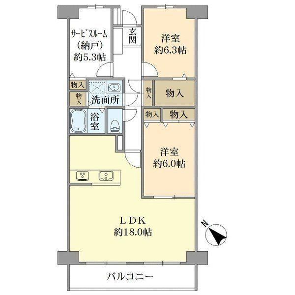 2LDK+S apartment in Toyonaka, Osaka - Photo 1