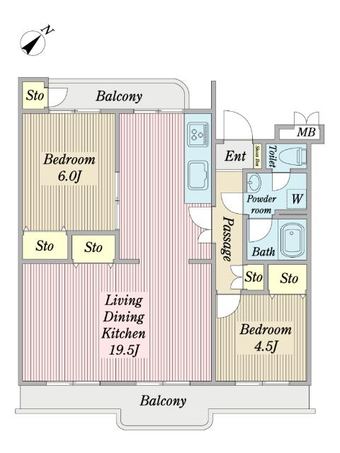 2LDK apartment in Fujimi