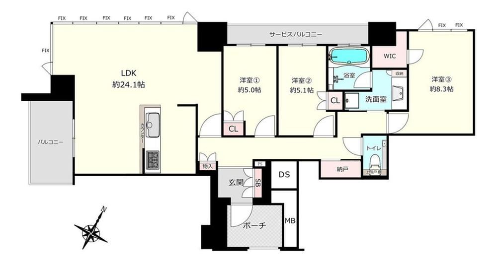 3LDK apartment in Nishi Ward, Osaka - Photo 1