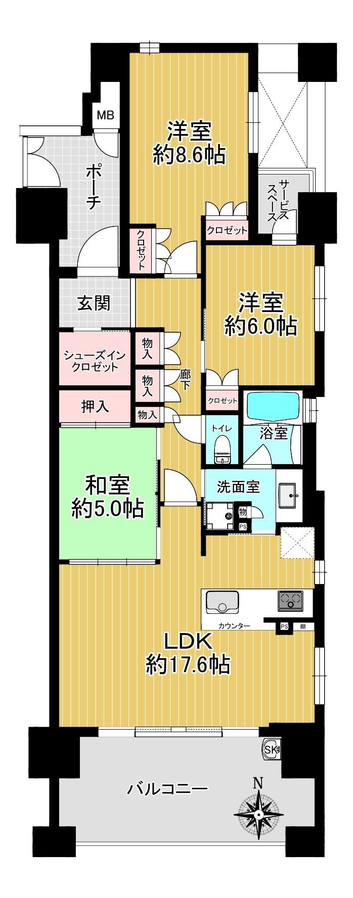 3LDK apartment in Shimogyo Ward, Kyoto - Photo 1