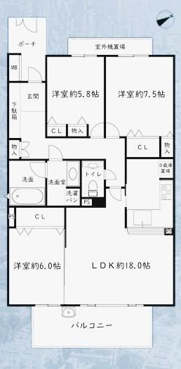 3LDK apartment in Higashinada Ward, Kobe, Hyogo - Photo 1