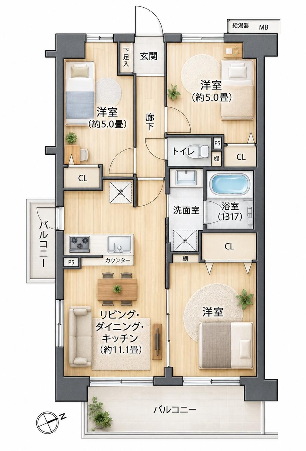 3LDK apartment in Tama Ward, Kawasaki, Kanagawa - Photo 1
