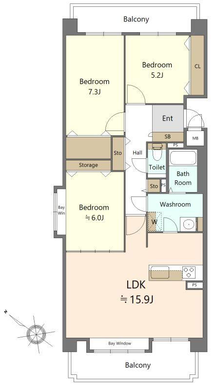3LDK apartment in Toyohira Ward, Sapporo, Hokkaido - Photo 1