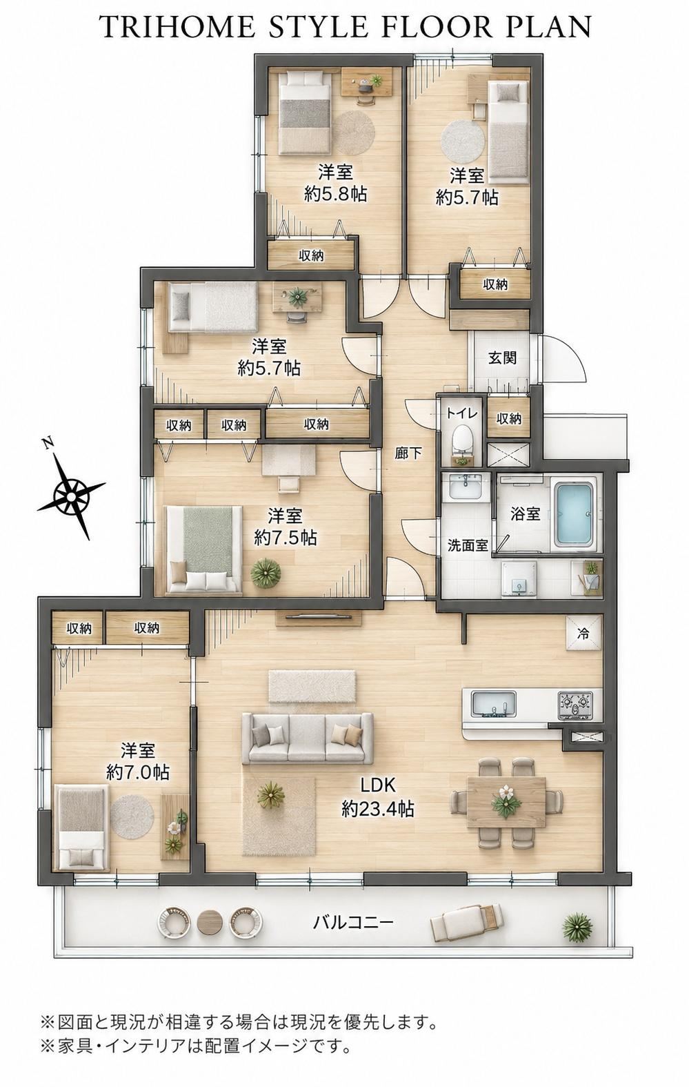 5LDK apartment in Higashi Ward, Sapporo, Hokkaido - Photo 1