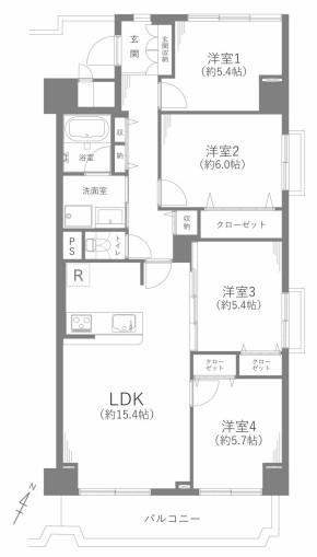 4LDK apartment in Kasugai, Aichi - Photo 1