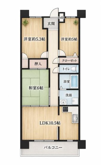 3LDK apartment in Kakogawa