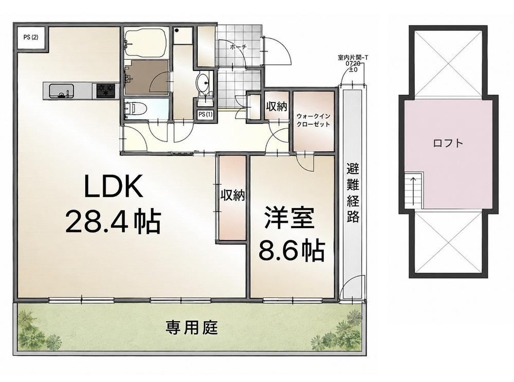 1LDK+S apartment in Nishi Ward, Osaka - Photo 1